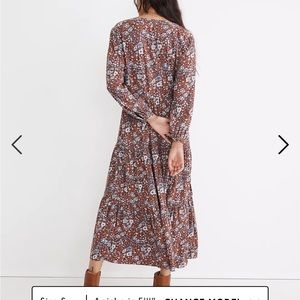 Madewell Wrap Midi Dress in Woodland Floral